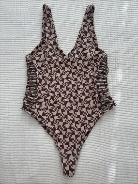 Stone Fox Swim One Piece Woven Sides